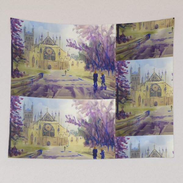 Item preview, Watercolour painting of 600 year old Exeter Cathedral in Devon England designed and sold by MikeJory.