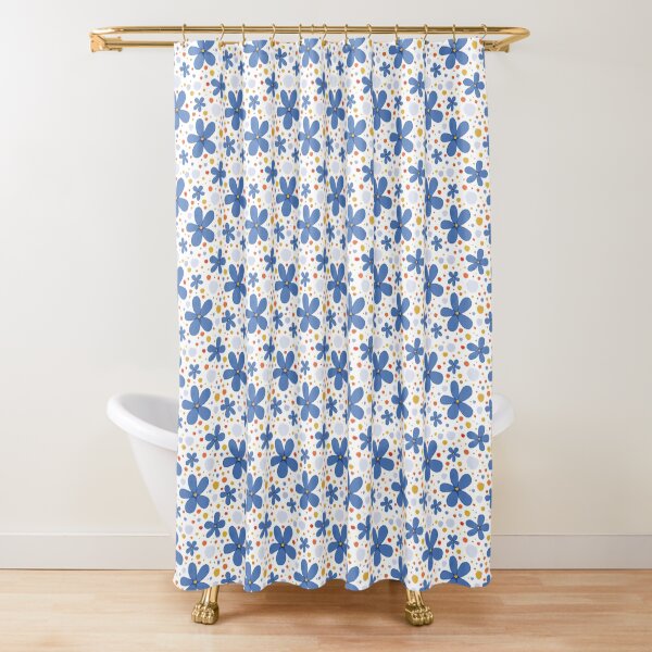 Poppy Blues Shower Curtain