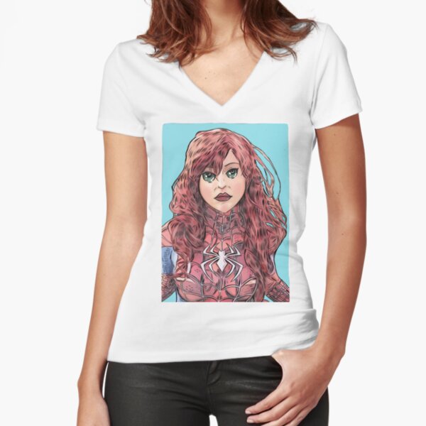 Mary Jane Watson Fitted V-Neck T-Shirt
