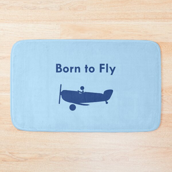 Item preview, Born to Fly Vintage Airplane with Pilot Light-Monotone designed and sold by TinyStarAmerica.