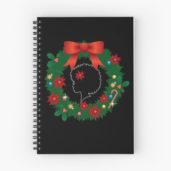 Item preview, Afro Woman in Christmas Wreath designed and sold by blackartmatters.
