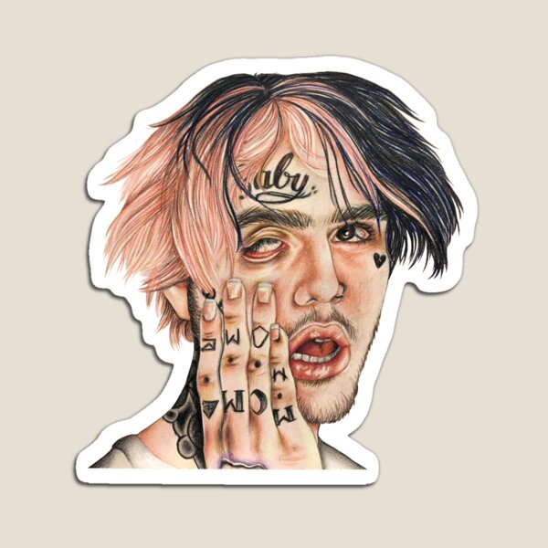 lil peep drawing Magnet