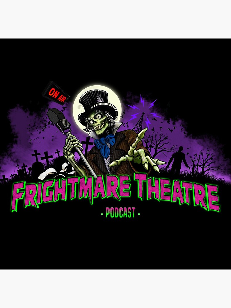 Thumbnail 5 of 5, Coasters (Set of 4), FRIGHTMARE THEATRE PODCAST MAIN designed and sold by npshelton.