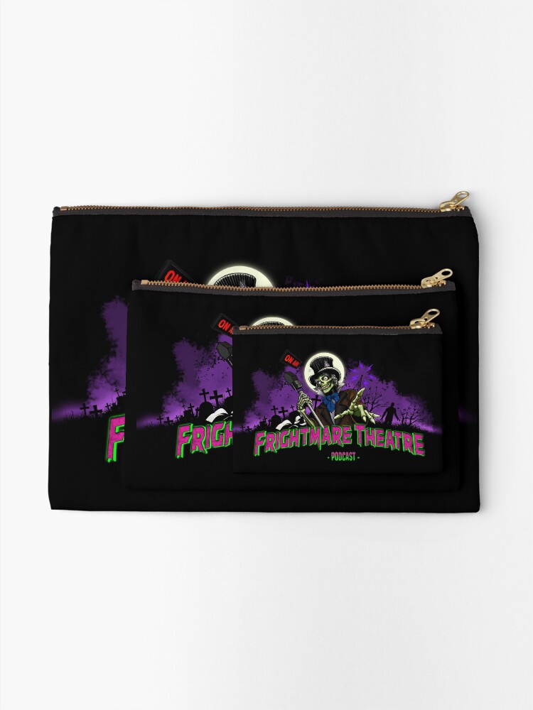 Alternate view of FRIGHTMARE THEATRE PODCAST MAIN Zipper Pouch