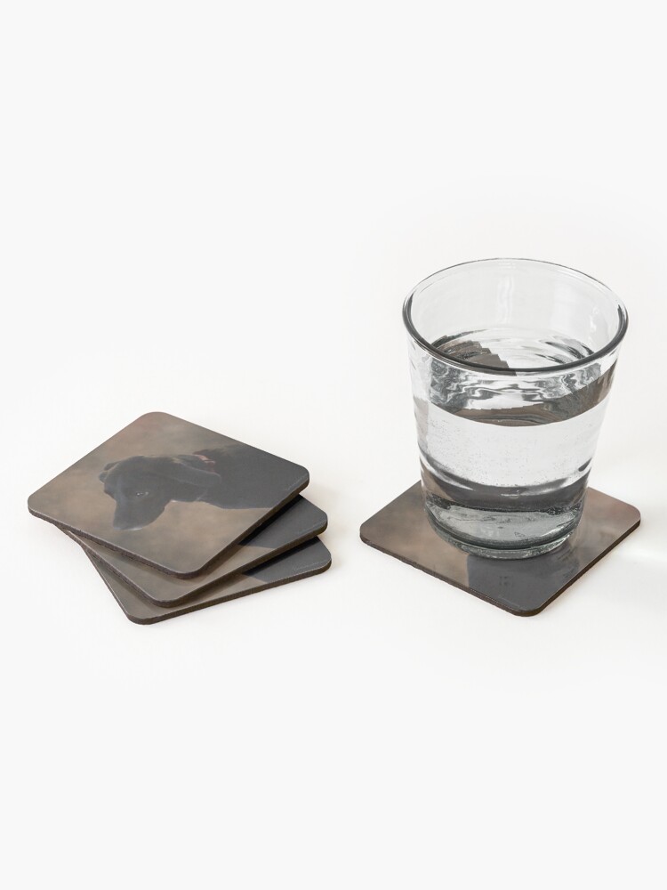 Alternate view of Reilly the Black Lab Coasters (Set of 4)