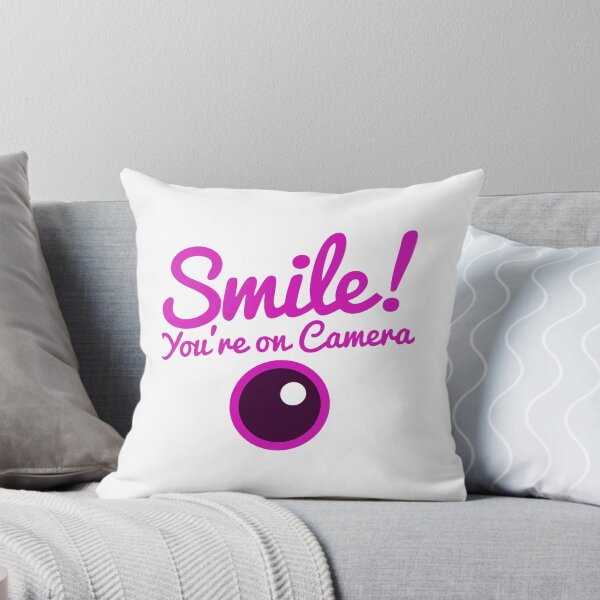 Item preview, Smile you're on CAMERA! in pink designed and sold by jazzydevil.