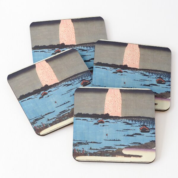 Item preview, Utagawa Hiroshige - Fireworks at Ryogoku Bridge designed and sold by Hangastudio.