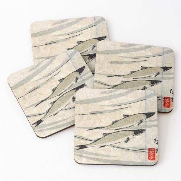 Item preview, Utagawa Hiroshige - Trout, section of a harimaze sheet designed and sold by Hangastudio.