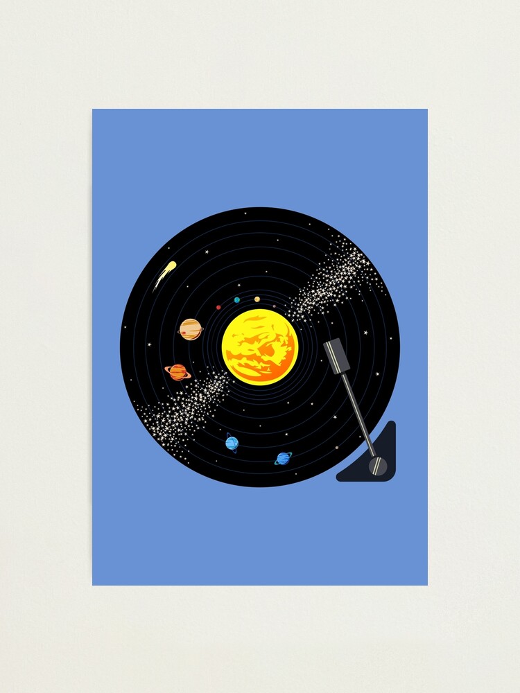 Alternate view of Solar System Vinyl Record Photographic Print