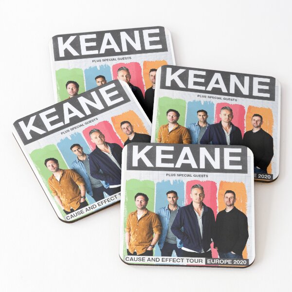 keane cause and effect tour 2020 boyolali Coasters (Set of 4)