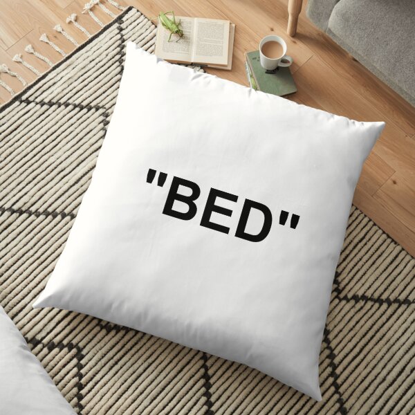 Bed Off White Bed Sheet Floor Pillow