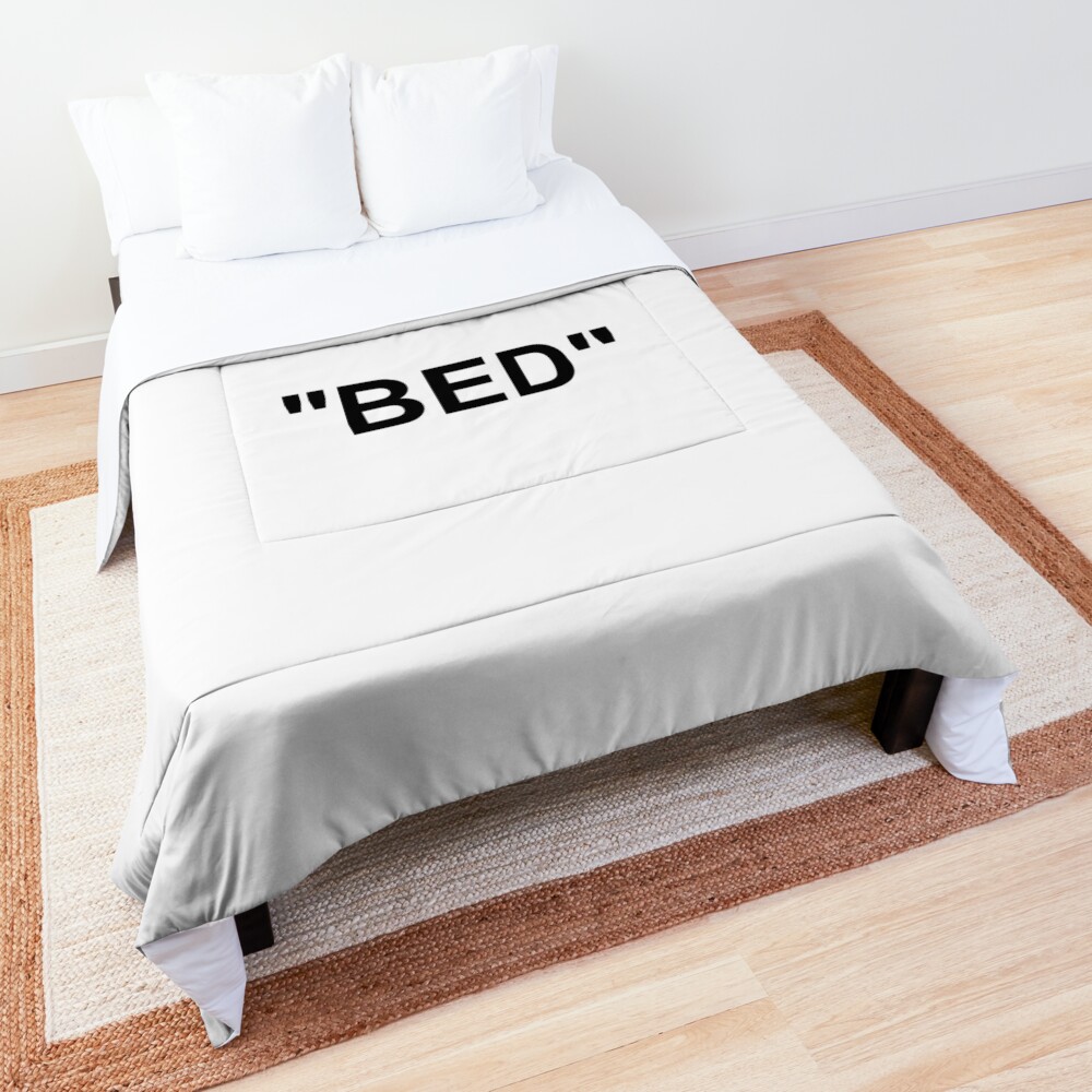 Bed Off White Bed Sheet Comforter By Jofor Redbubble