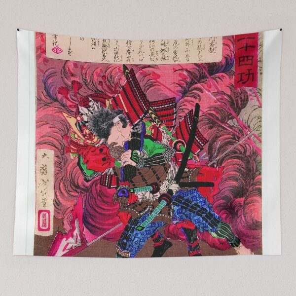 Item preview, Tsukioka Yoshitoshi - Okubo Hikozaemon rescuing Tokugawa Ieyasu on the battelfield designed and sold by Hangastudio.