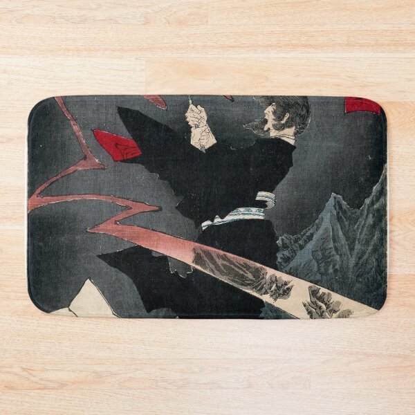 Item preview, Tsukioka Yoshitoshi - Sugawara no Michizane praying for rain on Mount Tenpai designed and sold by Hangastudio.