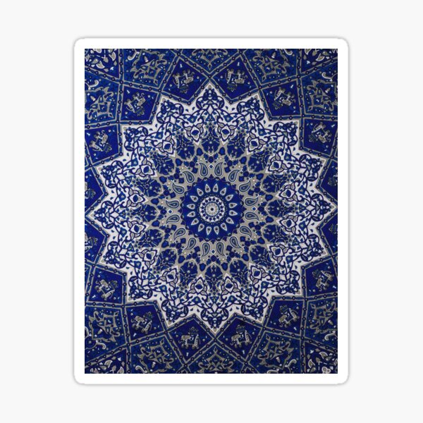 Andalusia Blue Alhambra Traditional Moroccan Artwork Sticker