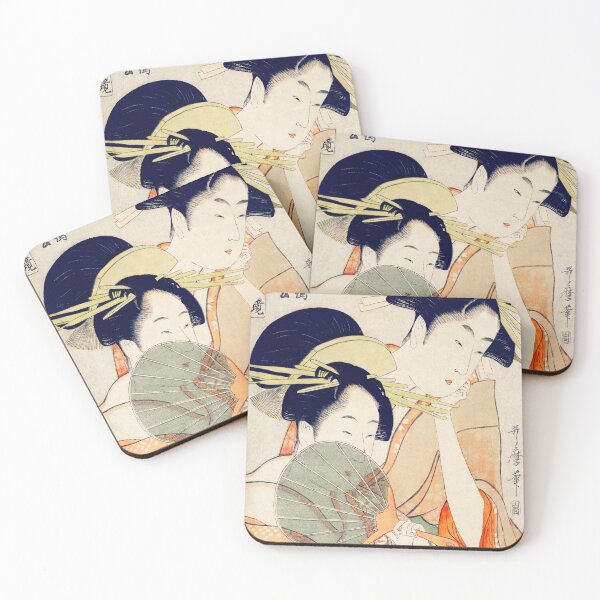 Item preview, Utamaro Kitagawa - Chojiya Hinazuru Hinamatsu designed and sold by Hangastudio.