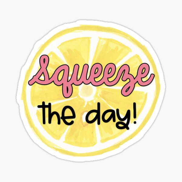 Squeeze the Day sticker Sticker