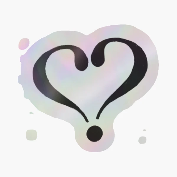 Question Heart Design Heart With Question Mark Emoji