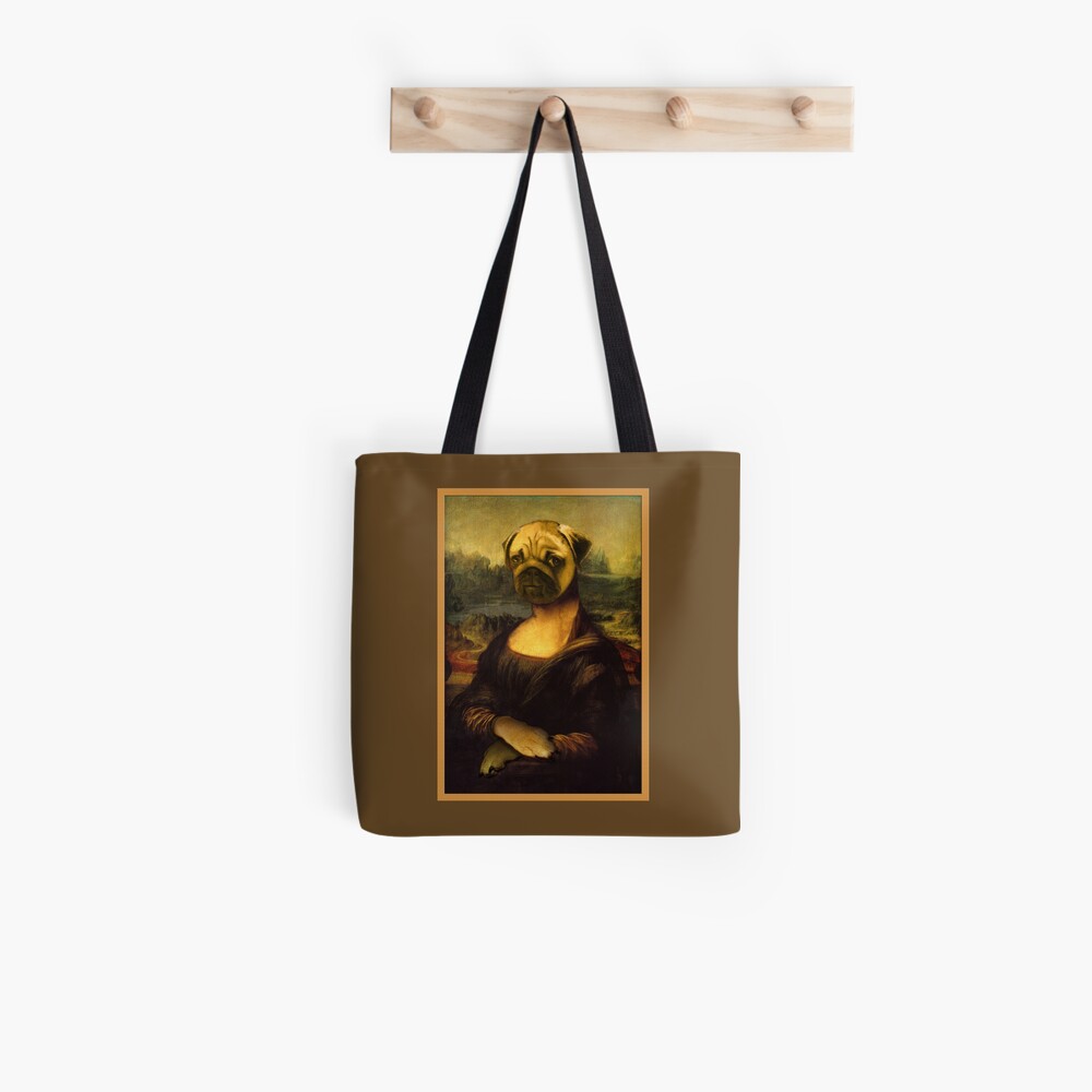 Mona Lisa Pug Tote Bag