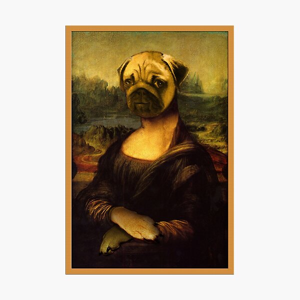 Item preview, Mona Lisa Pug designed and sold by Delfyn Studios.