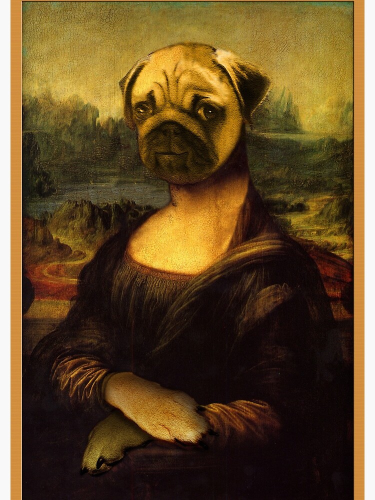 Mona Lisa Pug by DolphinPod