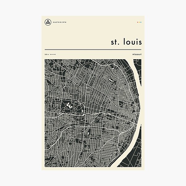 Item preview, ST. LOUIS MAP designed and sold by JazzberryBlue.