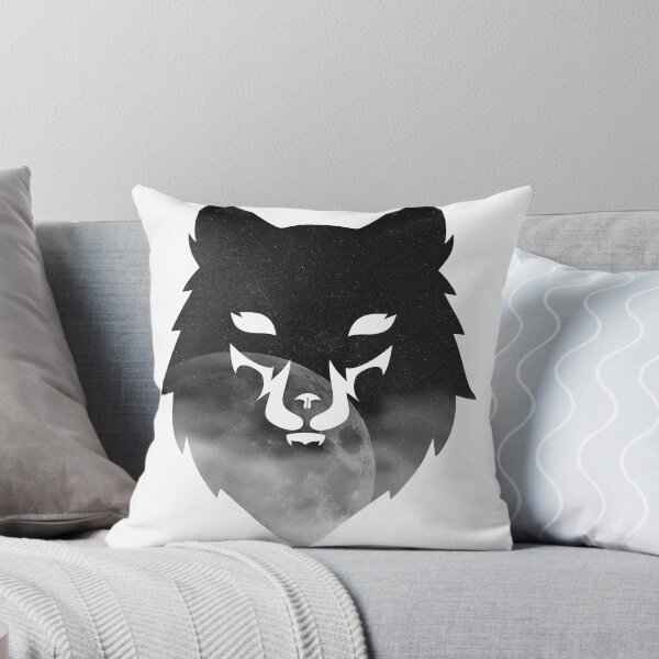 Item preview, Wolf head moon stars silhouette  designed and sold by pocketdesignsar.