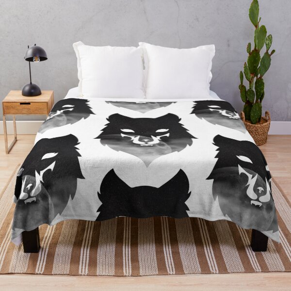 Item preview, Wolf head moon stars silhouette designed and sold by pocketdesignsar.