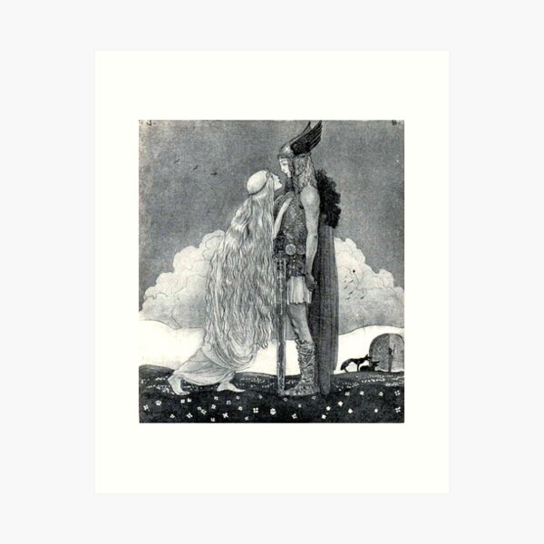 Freya and Svipdag - John Bauer Art Print