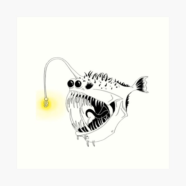 Angler Fish Lophiiformes Vector Illustration A Collection Of Fish Stock  Illustration - Download Image Now - iStock