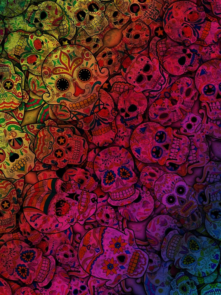 Rainbow Sugar Skulls by spookydooky