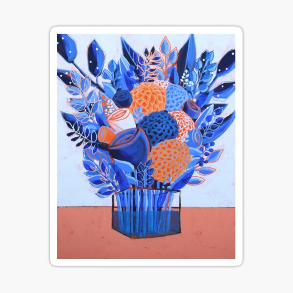 Item preview, Ultramarine florals designed and sold by Rachelkambeitz.