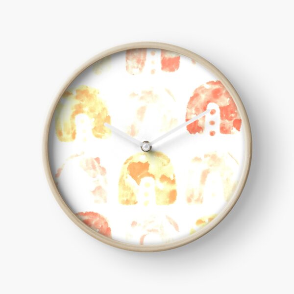 Peach Arches Poster | Rainbow Pattern Art Print | Minimalist Rainbow Wall Decor | Repeating Rainbow Print | Bright Rainbow Blotches Pattern | Title: Unique Promises Are Good Clock