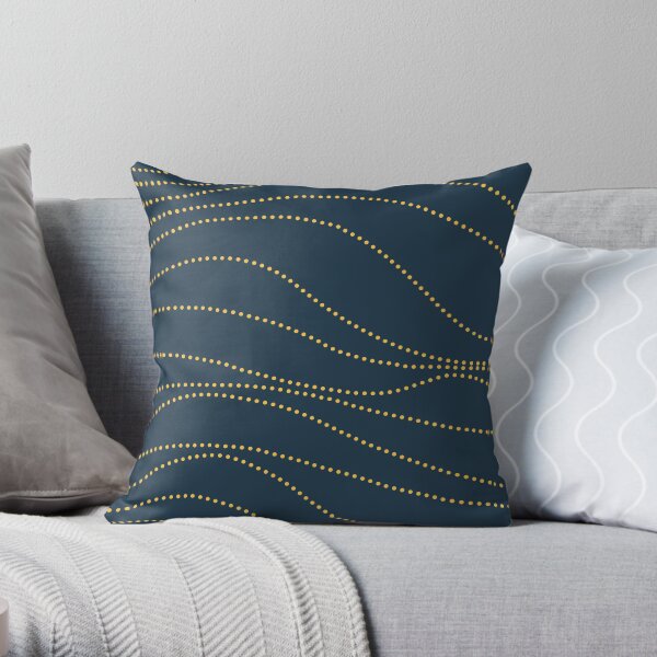 Navy patterned clearance pillows