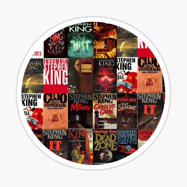 Stephen King Book Cover Collage Sticker