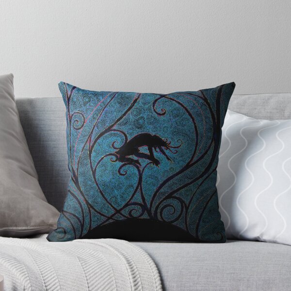 In Blue Space Throw Pillow