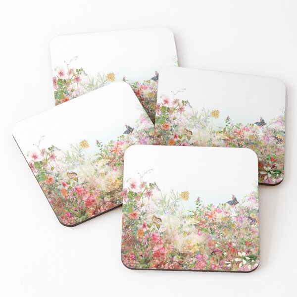 Item preview, English Flower Garden Floral with Butterflies designed and sold by Bridgette  O'Neill.