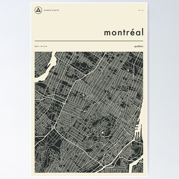 Artikel-Vorschau von MONTREAL KARTE, designt und verkauft von JazzberryBlue.