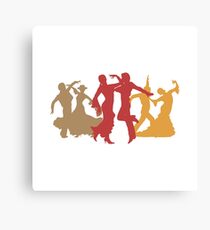 Colorful Flamenco Dancers Canvas Print
