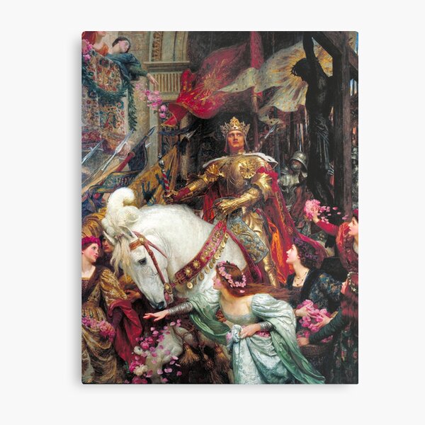 The Two Crowns - Sir Frank Dicksee Metal Print