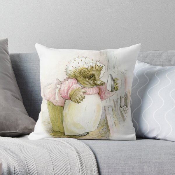 Mrs Tiggy Winkle - Beatrix Potter Throw Pillow