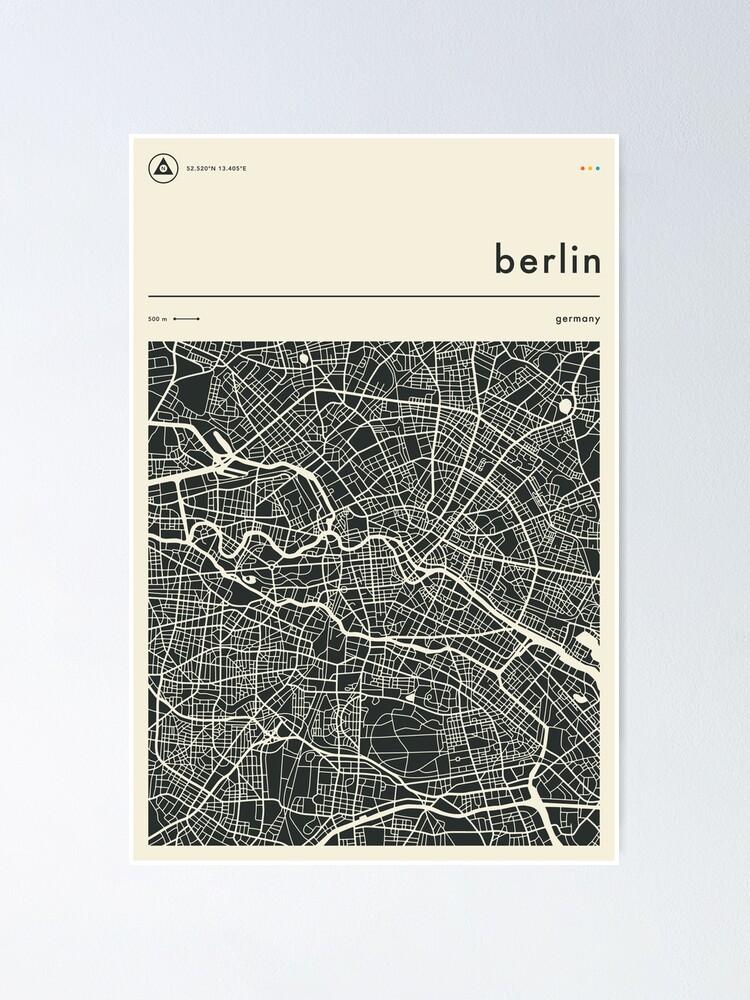 Berlin karte Poster