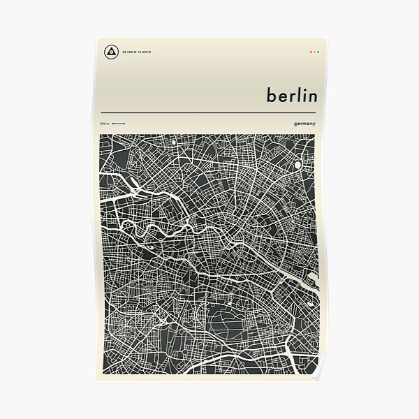 Berlin karte Poster