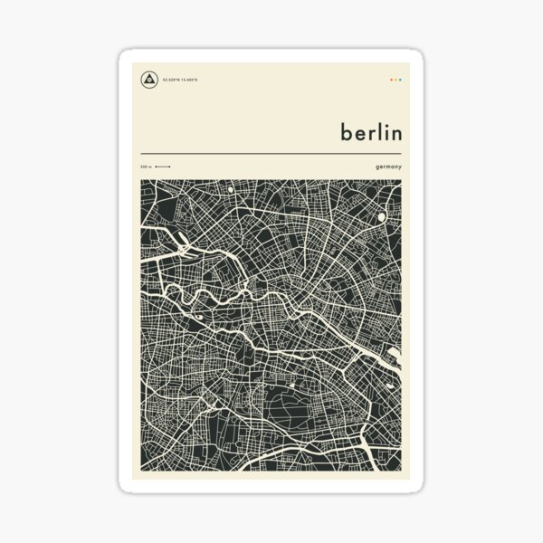 Berlin karte Sticker