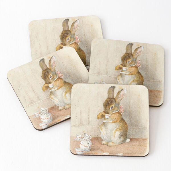 Item preview, Rabbit Tea Party - Beatrix Potter designed and sold by forgottenbeauty.