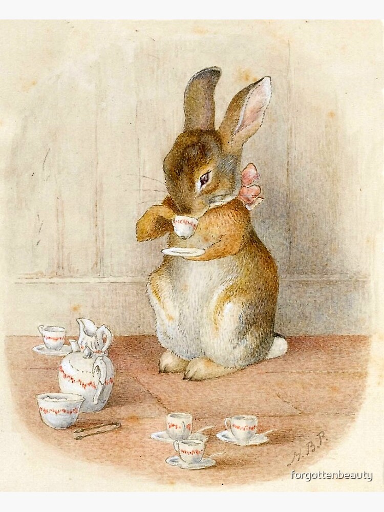 Rabbit Tea Party - Beatrix Potter Art Print for Sale by forgottenbeauty
