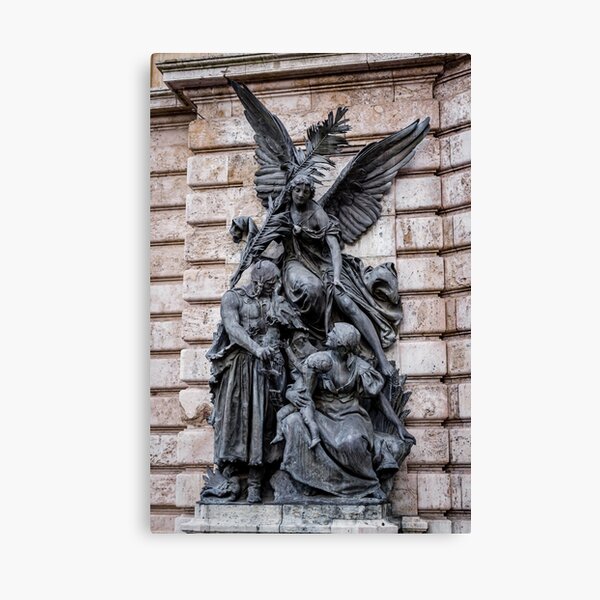 Allegorical statue of peace by Karoly Senyey Canvas Print