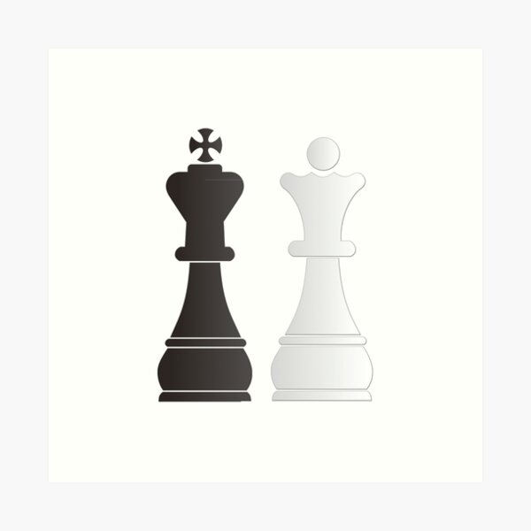 Chess game. Black and white chess pieces, king, queen, bishop