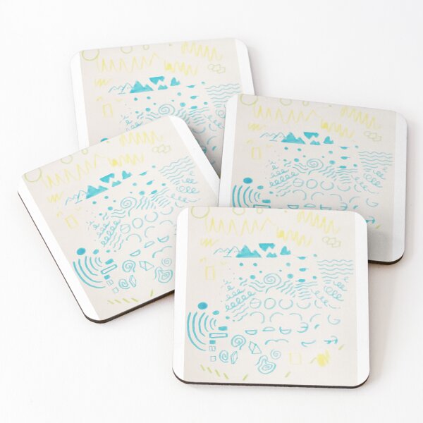 Item preview, Blue and Yellow Shape Waves designed and sold by CashlinRap.