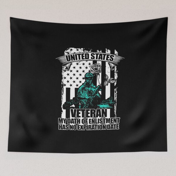 Item preview, United States Veteran. My oath of enlistment has no expiration date. designed and sold by jsvshop.
